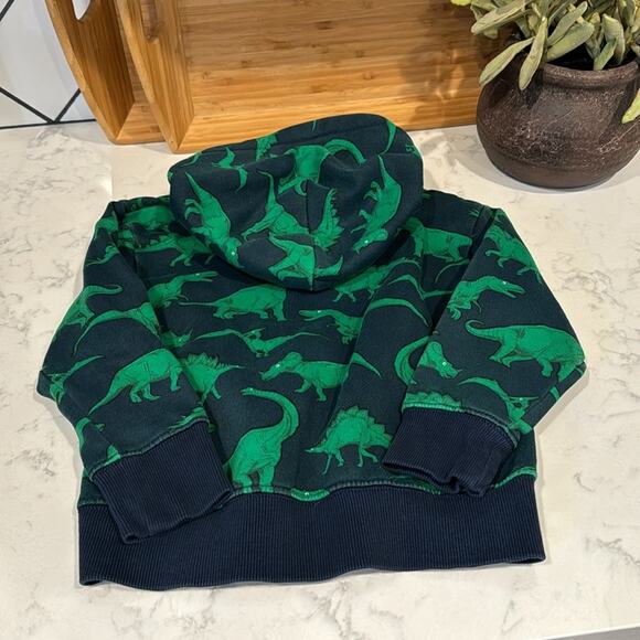 H&M Kids green blue Dinosaur hoodie summer winter Dino core size 4-6 - Picture 5 of 5
